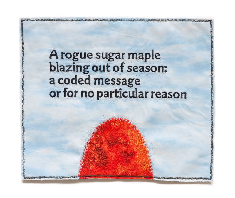 An image of a Broadside titled Blazing Maple by artist China Marks